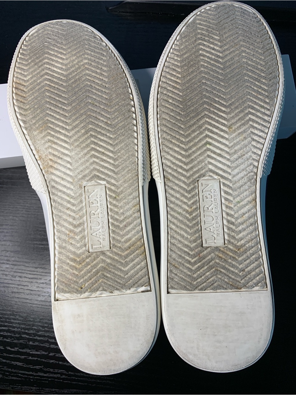 Lauren Ralph Lauren Navy Canvas Slip On Sneakers for Women - Picture 5 of 7